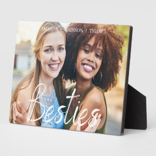 Besties   Best Friends Personalised Names Photo Plaque