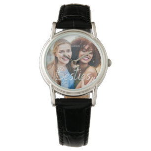 Besties Best Friends Personalised Names Photo Watch