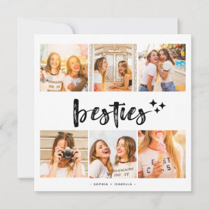Besties Best Friends Photo Collage Card