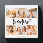 Besties Best Friends Photo Collage Plaque<br><div class="desc">Treasure your unforgettable moments of friendship with our Best Friends Photo Collage Plaque. This modern and stylish frame features the word "besties" in bold typography and includes a customisable collage where you can display your favourite pictures with your best friend. It serves as a thoughtful personalised gift or a cherished...</div>