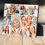 Besties Bestfriends Modern Simple 9 Images Collage Plaque<br><div class="desc">Add nine (9) custom photos of you and your bestfriend/s. Add your photos and if needed,  unmask the group of photo and frame,  adjust the image against the frame,  then click mask.</div>