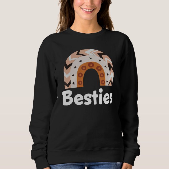 Besties BFF Heart Best Friends Bestie Sweatshirt (Front)