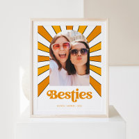 Besties | Boho Retro Sun and Photo Best Friends