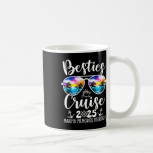 Besties Cruise 2025 Matching Friends Group Cruisin Coffee Mug