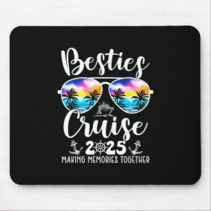 Besties Cruise 2025 Matching Friends Group Cruisin Mouse Pad