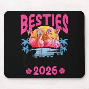 Besties Cruise 2026 Flamingo Summer Best Friend Mouse Pad