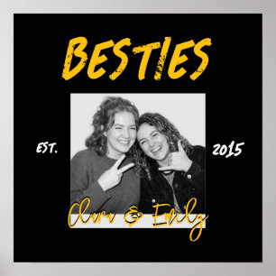 Besties Custom Photo Names and Year Poster