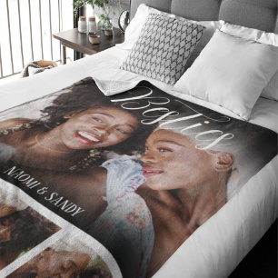 Besties Customised Photo Collage Sherpa Blanket