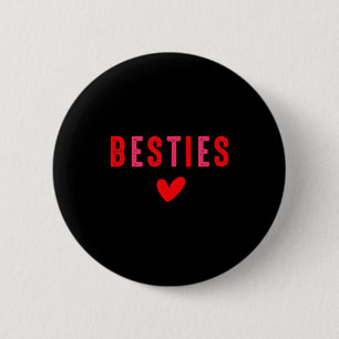 Besties cute matching mother daughter friend 6 cm round badge