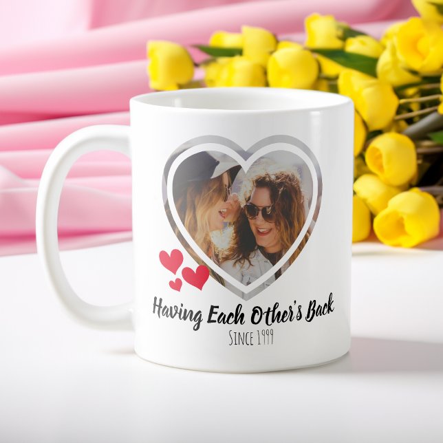 Besties For Life - By SL - Hearts Photo Coffee Mug (Creator Uploaded)