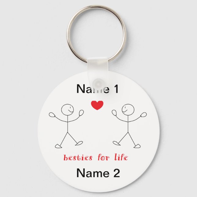 Besties For Life Keychain (Front)