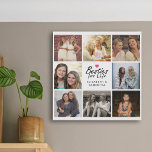 Besties For Life Script Best Friends Photo Collage Faux Canvas Print<br><div class="desc">Celebrate your unbreakable bond with our "Besties For Life" script photo collage faux canvas print! Featuring the quote "Besties for life" in elegant black script typography with a cute hot pink heart icon on the top, this print is a beautiful tribute to your friendship. Personalise it with your names below...</div>