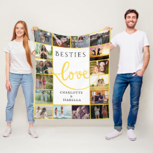 Besties Forever 16-Photo Collage Blanket