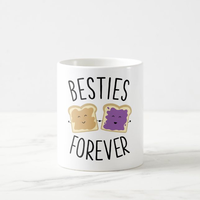 Besties Forever Peanut Butter Jelly Best Friends Coffee Mug (Center)