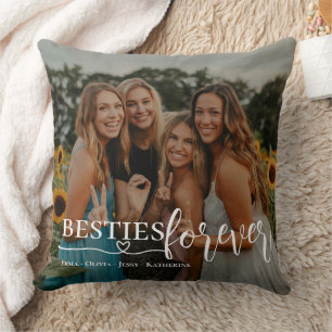 Besties Forever Photo Throw Pillow