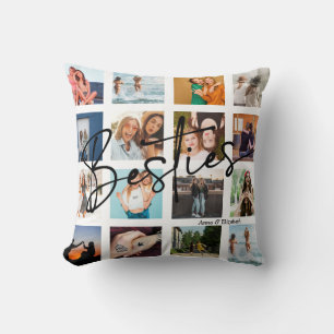 Besties Gift BFF Photo Collage Custom Personalised Cushion