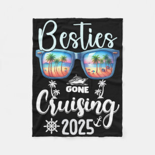 Besties Gone Cruising 2025 Girls Matching Women Cr Fleece Blanket