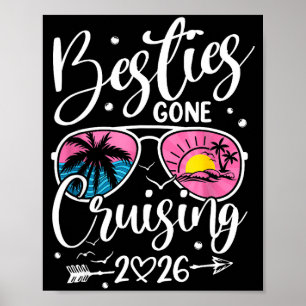 Besties Gone Cruising 2026 Girls Matching Women Poster