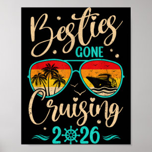 Besties Gone Cruising 2026 Matching Friends Girls Poster