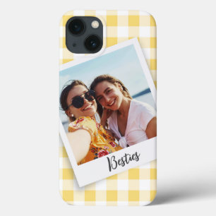 Besties Instant Photo Yellow Checker iPhone 13 Case