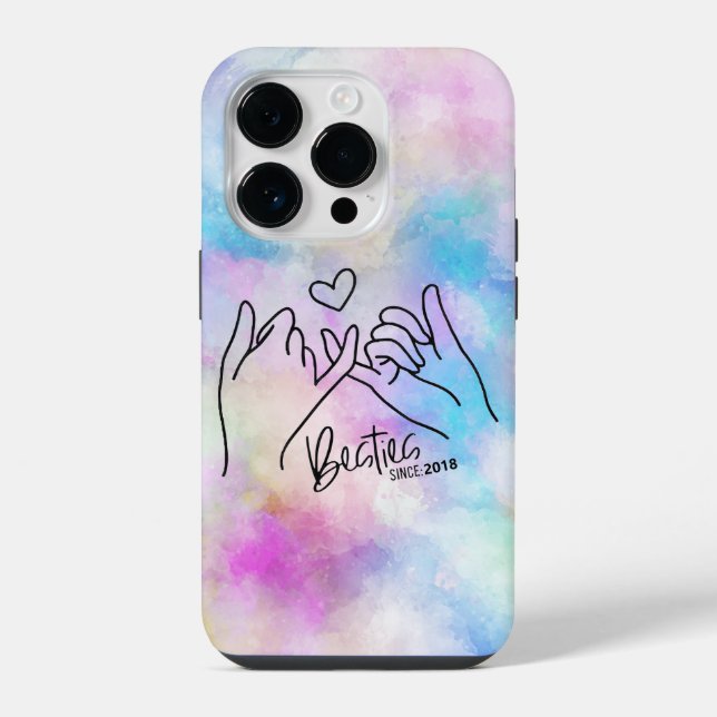 Besties Matching Custom Iphone 14 Pro Case (Back)