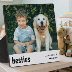 Besties Pet And Child Photo Best Friends Plaque
