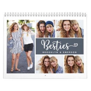 Besties Photo Collage Best Friends  Calendar