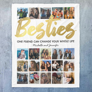 Besties Photo Collage   Best Friends Fleece Blanket
