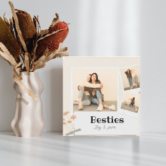 BESTIES, Photo Collage & Names | BFF Plaque