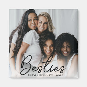Besties Script Custom Photo  Magnet