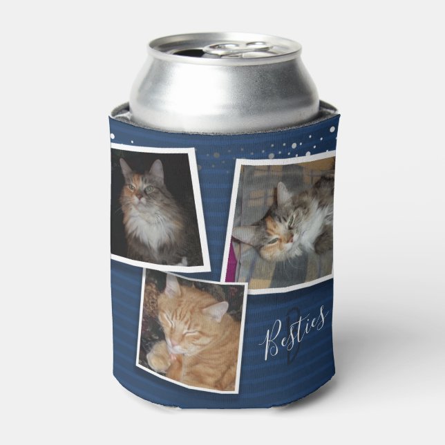 Besties Three Photo Can Cooler (Can Front)