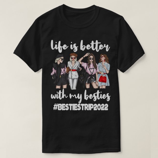 Besties Trip 2022 Best Friend Vacation Travel Girl T-Shirt (Design Front)
