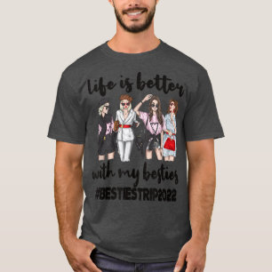 Besties Trip 2022 Best Friend Vacation Travel Girl T-Shirt