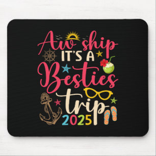 Besties Trip 2025 Matching Friends Cruise Summer V Mouse Pad
