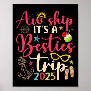 Besties Trip 2025 Matching Friends Cruise Summer V Poster