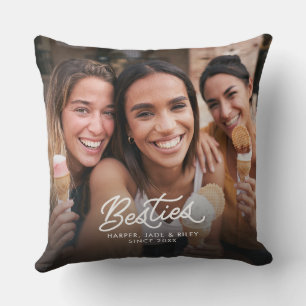 Besties Two Photos Personalised Best Friends Cushion