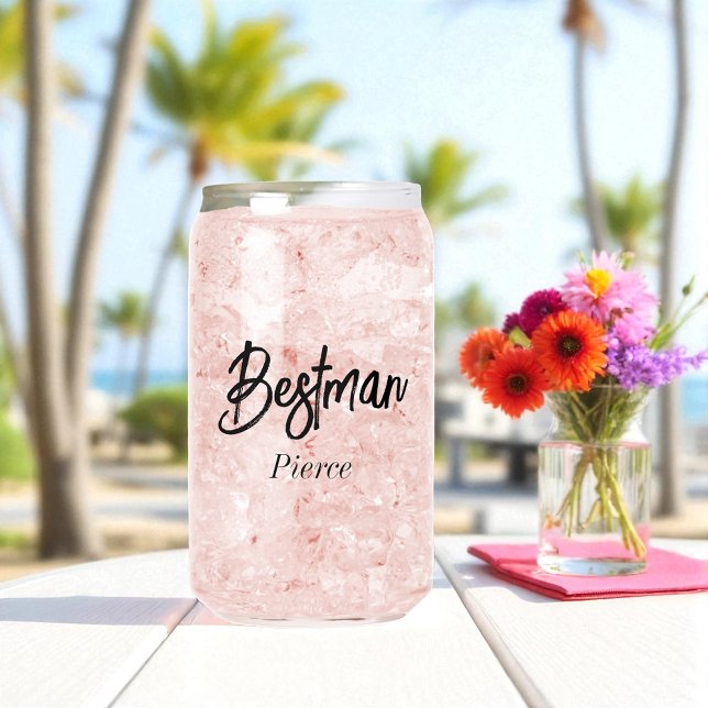 Bestman Black White Wedding  Can Glass (Creator Uploaded)