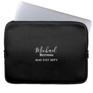 Bestman Groomsman Father Groom GIFTS Personalised Laptop Sleeve