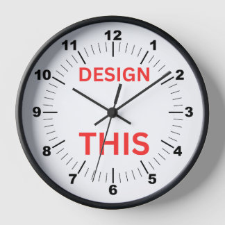 BESTSELLER! Clock, 10" Round Black Wood Frame 🕗 Clock