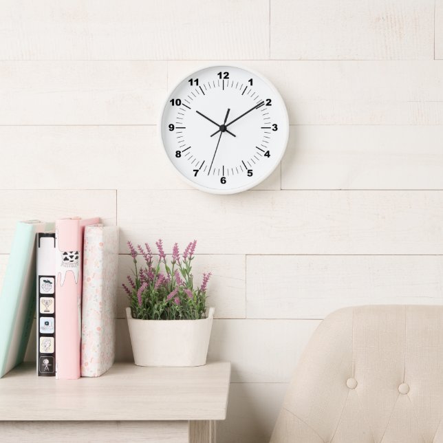 BESTSELLER! Clock, 10" Round White Wood Frame 🕗 Clock (Reading Room)