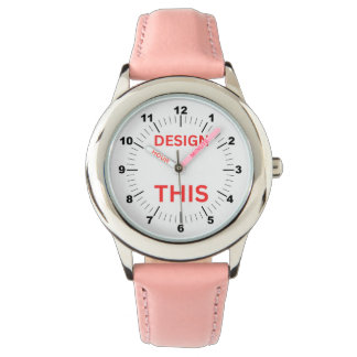 BESTSELLER! Kid's Leather Strap Watch - ⌚ Pink