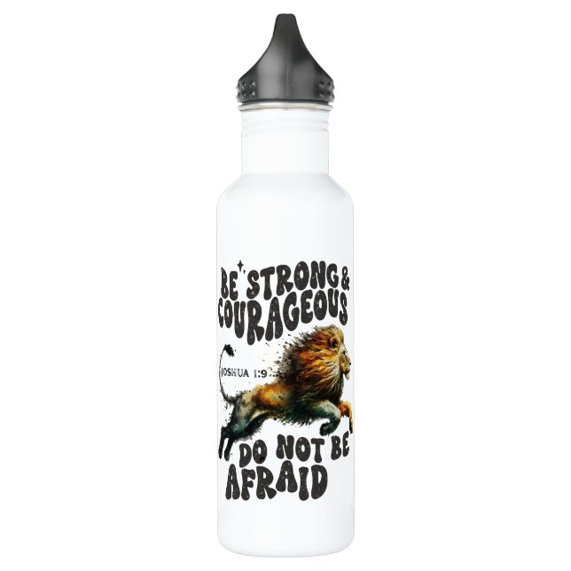 Bestselling #1 Be strong Joshua 1:9 bible verse  710 Ml Water Bottle (Left)