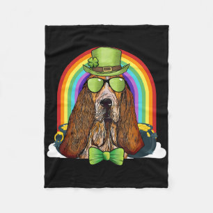 Bet Hound Dog Leprechaun Funny St Patricks Day Fleece Blanket