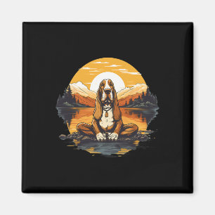 Bet Hound Dog Meditation Yoga Men Women Kids Magnet