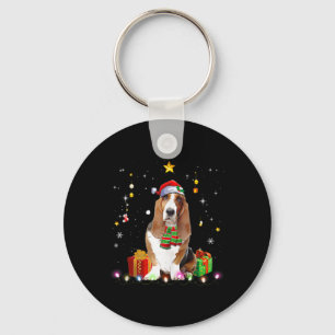 Bet Hound Dog Tree Christmas Sweater Xmas Dogs Gif Key Ring
