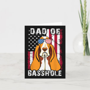 Bet-hound Father Day Gift Dad Of Bhole Dog 4th Of Card