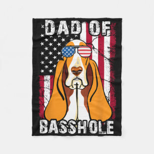 Bet-hound Father Day Gift Dad Of Bhole Dog 4th Of Fleece Blanket