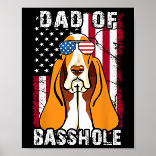 Bet-hound Father Day Gift Dad Of Bhole Dog 4th Of Poster