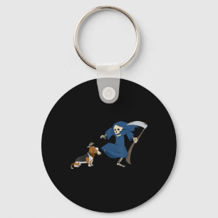 Bet Hound Grim Reaper Halloween Key Ring