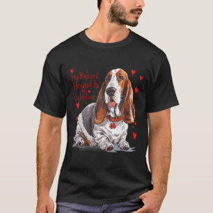 Bet Hound Is My Valentine Cute Dog Owner Valentine T-Shirt